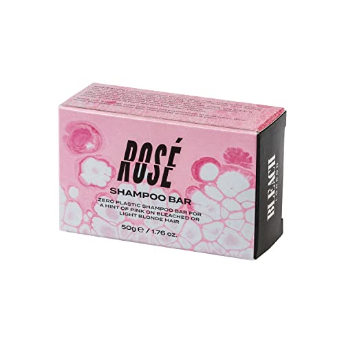 BLEACH LONDON Rose Shampoo Bar - Pale Pink Rinse, Vegan, Cruelty Free, colour Protected Clean, colour Depositing Formula, 250 ml