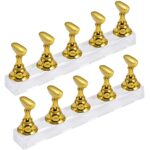 2 Sets Nail Stand Display, Magnetic Nail Practice Holder Acrylic Nail Tip Display Stand DIY Nail Art Accessories for Painting Nails False Nail Ti