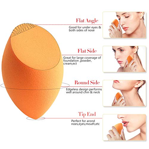Makeup Sponge 6pcs Makeup Blending Sponge Makeup Blender Foundation Sponge Concealer Sponge Applicator Sponges