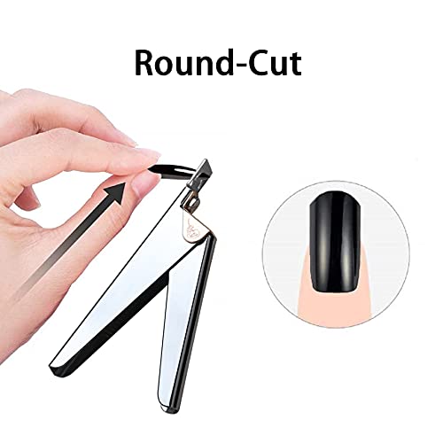 JeoPoom Nail Tip Clippers, Stainless Steel Nail Cutter, Acrylic Nail Tips Edge Cutter, Perfect for Men & Women