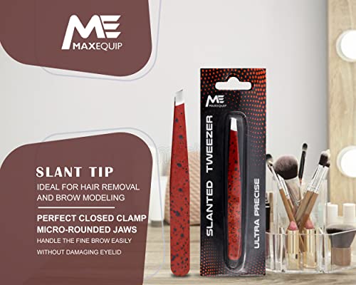 ME MAXEQUIP Tweezers for Facial Women and Men Professional Stainless Steel Eyebrow Tweezers Precision for Ingrown Hair Tweezers on Nose Ear