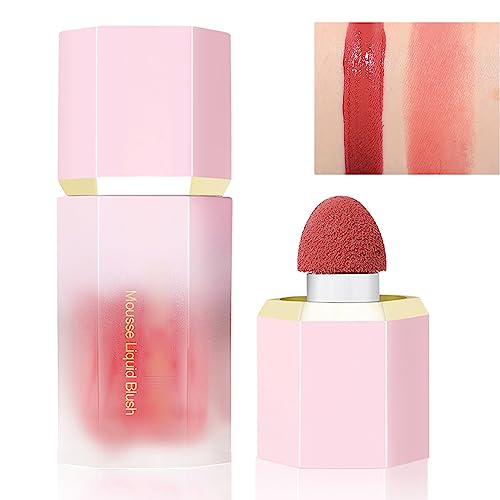HERBENJOY Cream Blush Soft Blushers For Cheeks Make Up Skin Tint Liquid Blush For Mature Skin,Lightweight Breathable Feel,Dewy Finish Smudge Proo