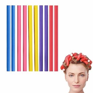 10Pcs Flexi Rods for Hair,Curlers Rollers Long and Short Hair Heatless Magic Hair Curlers for Sleeping Styling DIY Hair Salon Bendy Hair Rollers,