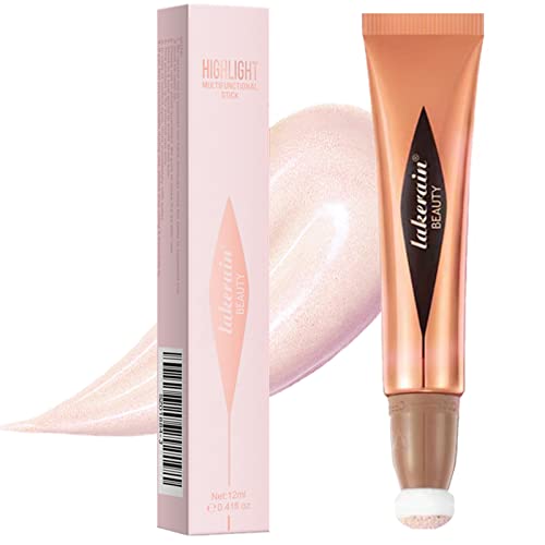 Go Ho Liquid Contour Wand,Liquid Bronzer Stick,Cream Face Concealer Contouring with Cushion Applicator,Easy to Blend & Long Lasting & Smooth Natu