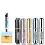 Rosiya Perfume Atomiser pack of 5pcs Perfume Travel Bottle, 5ML Refillable Perfume Spray Bottle Easy to Refill Empty Atomiser Bottle for Purse, H