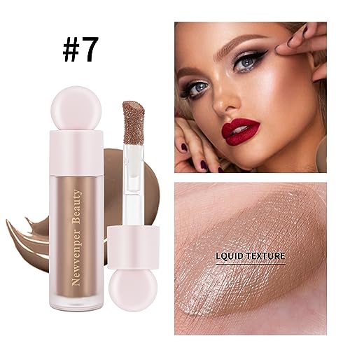 Liquid Contour,Liquid Highlighter, Liquid Blush with Face Brush Long Lasting Smooth Lightweight Smudge Proof Contour+Blush+ Highlighter