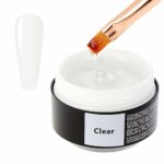 Sincero Salon Clear Solid Builder Gel for Nails - Hard Gel Builder for Extension - Nail Strengthener - LED UV Builder Gel for Nails - Split Nail