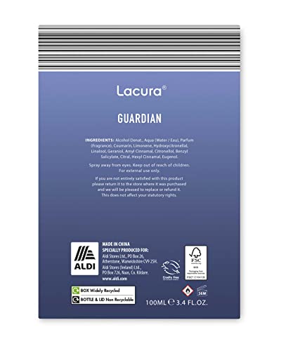 Aldi Lacura Guardian Perfume Eau De Parfum Vaporisateur Natural Spray 100ml