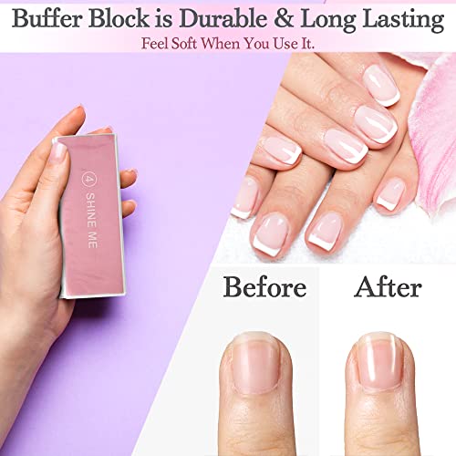 2pk Nail Buffer Blocks, Nail Buffer Block for Natural Nails and Acrylic Nails Sanding Block Polisher, 4 Sided, Nail Files Professional Manicure P