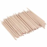 200 Pack Orange Wood Nail Sticks, Double Heads Multi Functional Cuticle Pusher Remover Nail Cleaning, Manicure Pedicure Tool