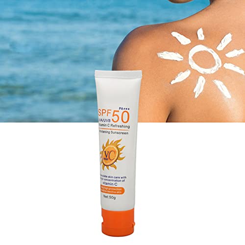 Face Sunscreen Lotion SPF 50 Moisturizing UV Protection Vitamin C Physical Sunscreen for Women Men 1.8 Oz