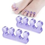 Sibba Toe Separators for Nail Polish, Silicone Toe Separator, Straighteners and Correctors for Overlapping Toes, Bunions, Hammer Toe, Foot Pain R