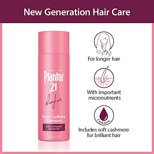 Plantur 21#longhair Caffeine Shampoo for Long and Brilliant Hair 200ml | Improves Hair Growth and Repairs Stressed Hair | No Silicones No Paraben