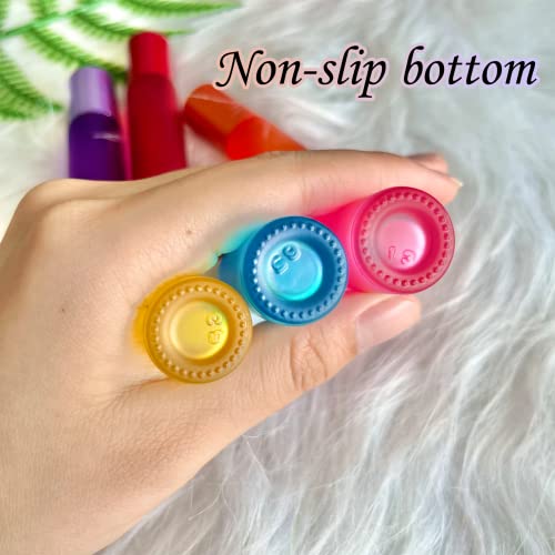 Maggidea Colorful Roller Bottles, 6Pack Essential Oils Roller Bottles10ml, Glass Roll on Bottles with Stainless Steel Roller Balls,Perfect for Fr