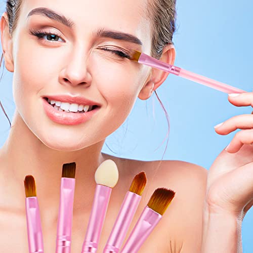 Ouligay 7Pcs Eye Makeup Brush Set Eyeshadow Brush Set Eye Brushes Eyeshadow Brushes Travel Eye Makeup Brushes with Case for Eye Makeup Eyeshadow