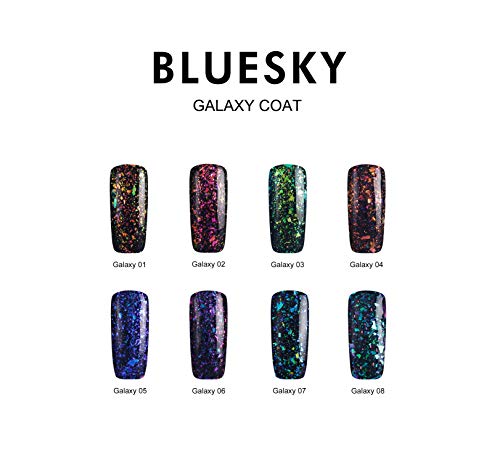 Bluesky Gel Nail Polish, Galaxy 01, The Big Bang, Glitter, 10ml (Requires Curing Under UV LED Lamp)