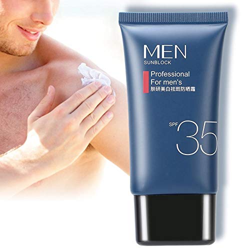 SPF35 40g Men Face Body UV Isolation Sunscreen Cream, Anti Aging Clear Face Sunscreen and Facial Moisturizer, Oil Free, Zinc Oxide Sunscreen For
