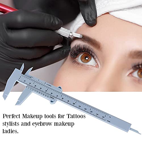 Eyebrow Stencil Ruler, Reusable Vernier Caliper for Measuring Eyebrow, Permanent Eyebrow Positioning Ruler for Makeup Cosmetic Measuring Eyebrow,
