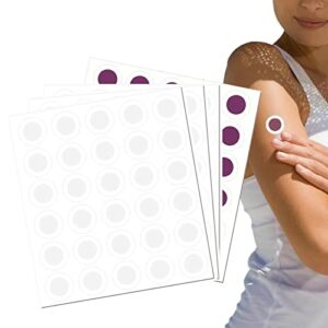 UV Detection Stickers For Sunscreen,120pcs UV Test Stickers,Transparent UV Strength Test Sticker Child Adult Waterproof Sunscreen Stickers Reappl