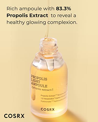 COSRX Propolis Ampoule 1.01 fl.oz / 30ml | Glow Boosting serum with 73.5% Propolis | Hydration, Clearer Complexion, Glowing Skin