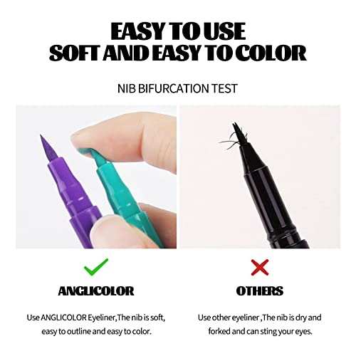 HANDAIYAN Eyeliner,Liquid Eyeliner,White Eyeliner Pencil,Quick Dry,Long Lasting,Waterproof Eye Liner,Highly Pigmented,Smudge-Proof coloured Eye L