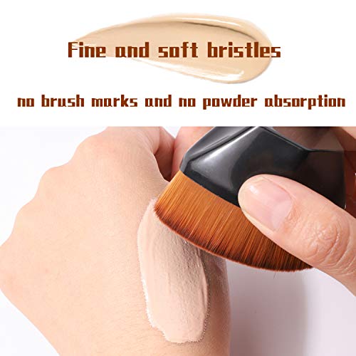 LABOTA 3 PCS Foundation Brush Liquid Brush Make up Brush with Synthetic Dense Bristles,Petal-Shaped Foundation Brush,for Blending Liquid, Cream o
