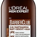 L'Oréal Men Expert Barber Club 3-in-1 Beard Shampoo, Daily Beard Care Cleans Gentle Disinfected Beard and Hair Removes Bartschuppen (200 ML)