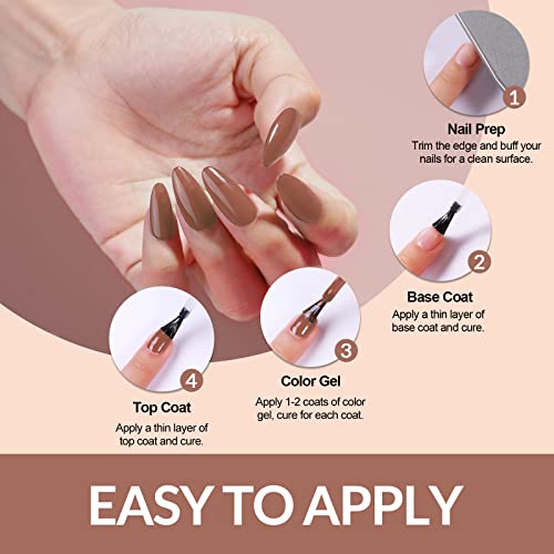 PYRRLA Lazy Afternoon Gel Nail Polish Set of 6 Colors, Soak Off Gel Polishes for Long-lasting & Smooth Finish, Easy-to-use Gel Nail Kit for Salon