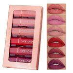 6 Colors Matte Lipsticks Set Velvet Red Lipstick Long Lasting Waterproof Makeup Kit with Gift box