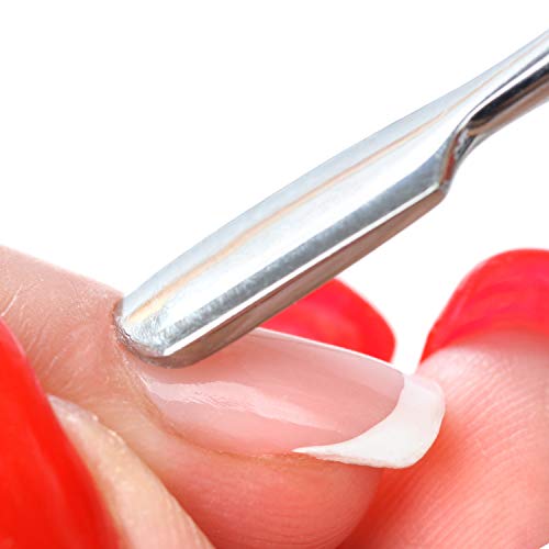 Mylee Professional Stainless Steel Dual Tool Cuticle Pusher Double End Manicure Pedicure Nail Cleaner Gel Polish Remover