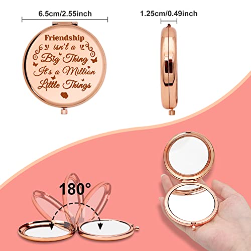 Friendship Gift For Women Best Friend Birthday Gift For Girl Travel Compact Mirror Sister Gift For Friend Big Sister Bestie Long Distance Friends