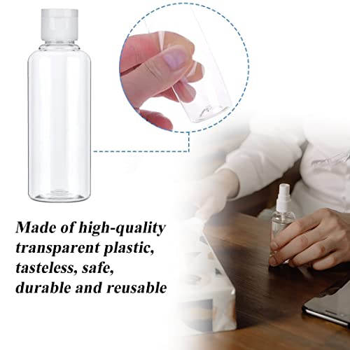 LIUJZZJ 6 Pack Transparent Plastic Air Flight Mini Travel Bottle Set with Small Funnel for Flight,Spray Bottles,Clear Empty Fine Mist Plastic,Air