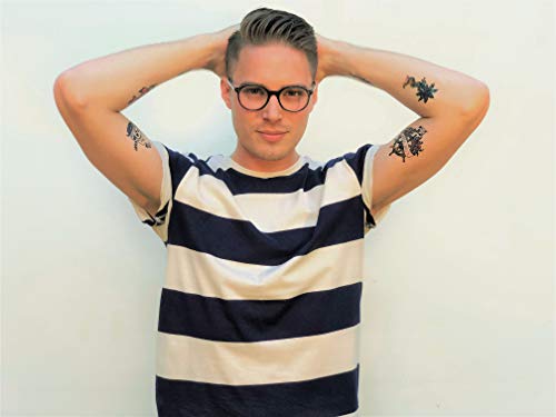 Sailor Seaman Marine Temporary Tattoo Set by Tatsy, Original Cool Unique Oldschool Design, Party Fun Tattoos, Fake Tattoo Body Art Cover Up for M