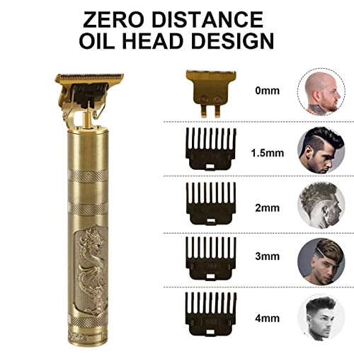 LONENESSL Hair Clippers Beard Trimmer for Men, Hair Trimmer,Electric Cordless Clippers, Zero Gapped T-Blade Trimmer USB Rechargeable Grooming Kit