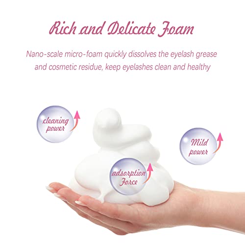 Eyelash Extension Cleanser, Lash Shampoo for Eyelash Lash Shampoo Cleaner Eyelash Extension Shampoo For Eyelashes Cleansing Extension Cleanser Re