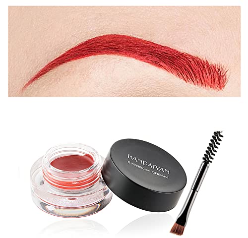 Eyebrow Cream, Waterproof Eyebrow Gel Long Lasting Brow Pomade with Brush, Natural Versatile Tinted Brow Gel Creates Natural Looking Brows for Ho