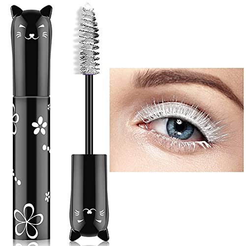 Colorful Mascara, Waterproof Long Lasting Thick Mascara/Rainbow Color 4D Silk Fiber Lash Charming Masacara (Blue)