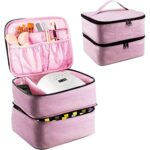 StibZeup Nail Polish Organiser, Nail Polish Storage, Bottle Storage, Nail Polish Organiser Case Holds 30 Bottles Nail Dryer Storage Bag Box for N