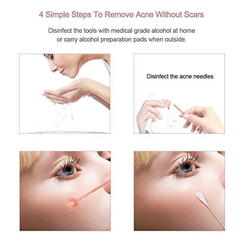 Blackhead Remover Pimple Comedone Extractor Tool Acne Kit - Treatment for Blemish, Whitehead Popping, Zit Removing for Risk Free Nose Face Skin(G