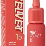 Peripera Lip Ink Velvet Tint Soft - Glowing Cosmetics Smooth And Shining, Long Lasting Makeup - Beauty Peak Rose