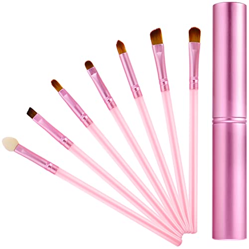 Ouligay 7Pcs Eye Makeup Brush Set Eyeshadow Brush Set Eye Brushes Eyeshadow Brushes Travel Eye Makeup Brushes with Case for Eye Makeup Eyeshadow