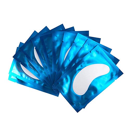 Arison Lashes Eye Gel Pads 50 Pairs Eyelash Extension Under Eye Gel Patches Lint Free Eye Patches with Smooth Front Side and Collagen Back Side E