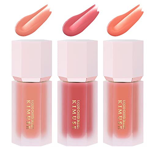 KIMUSE Soft Cream Blush Makeup, Liquid Blush for Cheeks, Weightless, Long-Wearing, Smudge Proof, Natural-Looking, Dewy Finish, Skin Tint Blush Ma