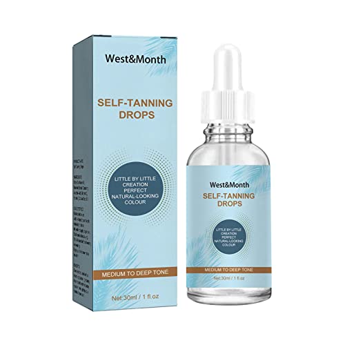 Self Tanning Drops, Body & Face Self Tanner Drops, Self Tanner Drops for Face Tanner, Face Tanning Drops to Add to Moisturizer and Lotion, Bronzi