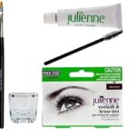 New Julienne Eyelash Eyebrow Tinting Kit Dye Dark Brown 03 Brush Tint Dish