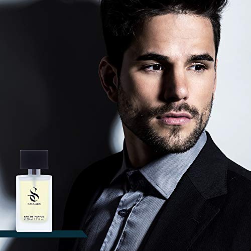 SANGADO The Man in Black Perfume for Men, 8-10 hours long-Lasting, Luxury smelling, Oriental Spicy, Fine French Essences, Extra-Concentrated (Eau
