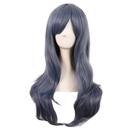 MapofBeauty 28" 70cm Long Curly Hair Ends Costume Cosplay Wig (Pink)