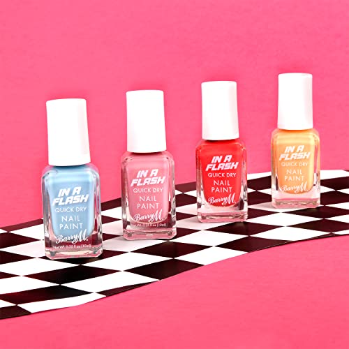 Barry M In a Flash Quick Dry Nail Paint, Shade Breezy Blush, Quick Dry Nail Polish