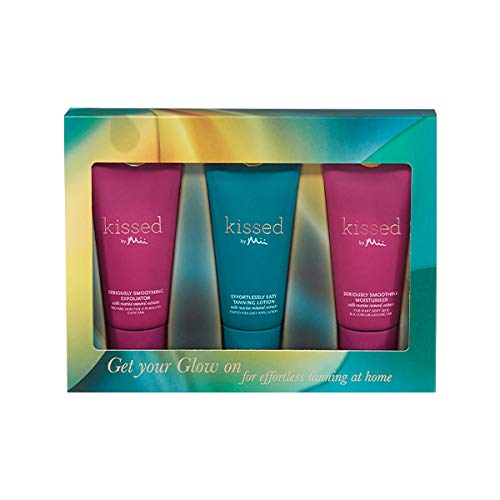 Mii Cosmetics - Kissed By Mii Get Your Glow On Kit - Mini Exfoliator, Tanning Lotion & Seriously Smoothing Moisturiser