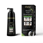 Instant black hair shampoo, hair dye shampoo for men and women - easy to use - quick and easy - lasts 30 days 3 in 1 black hair dye (Bottled)